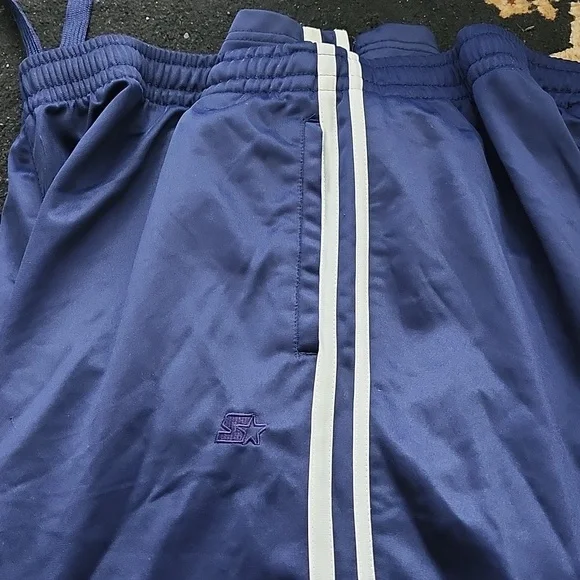 STARTER Blue and White Stripe Jogger Sweatpants Athletic Fit; Navy, Size:XL - Picture 9 of 13